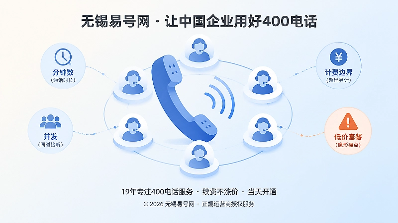 400电话套餐隐形费用与并发接听示意图