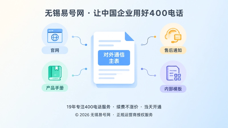 聚焦通信主表连接多个企业公开渠道的扁平化配图